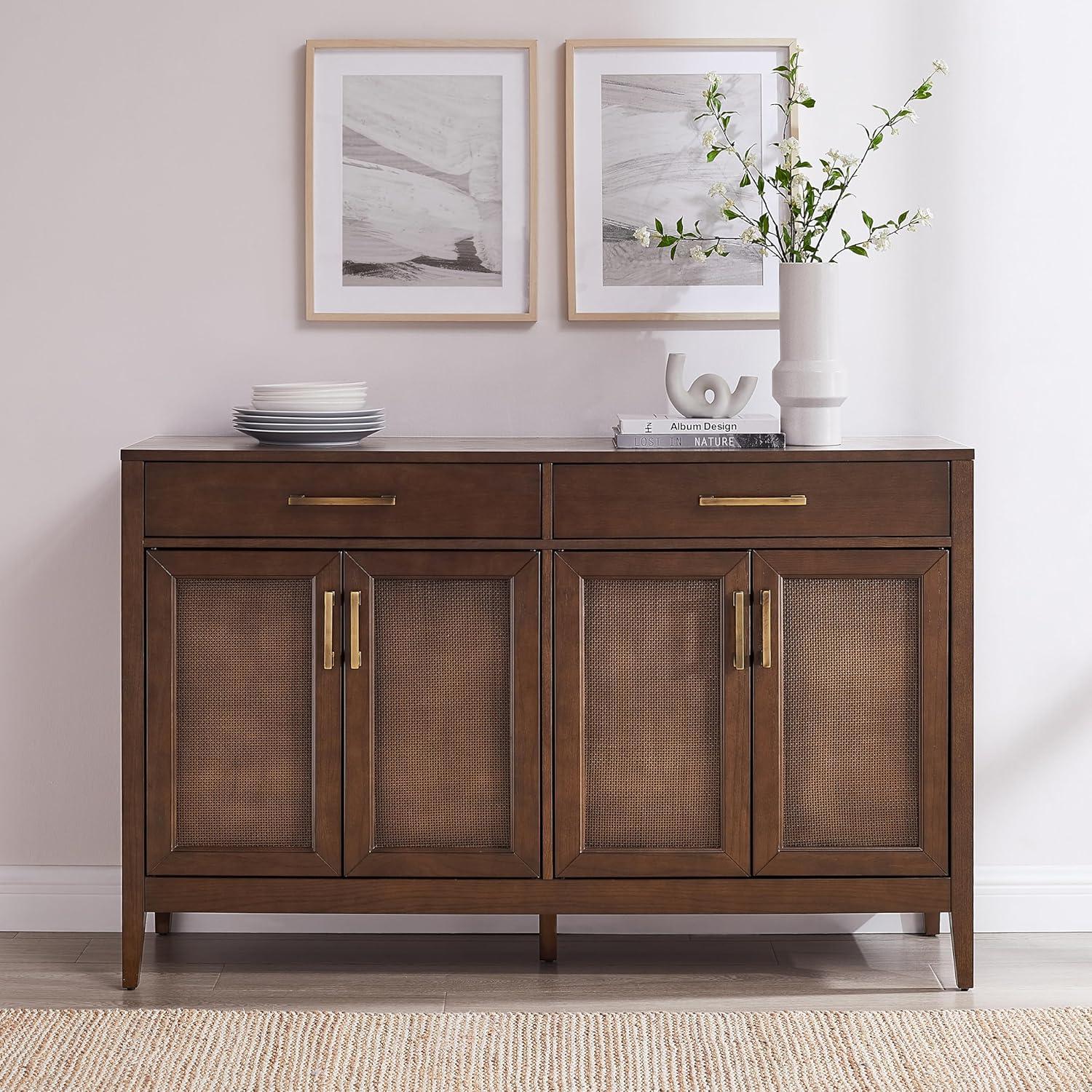 Crosley 56" Milo Sideboard Dark Brown