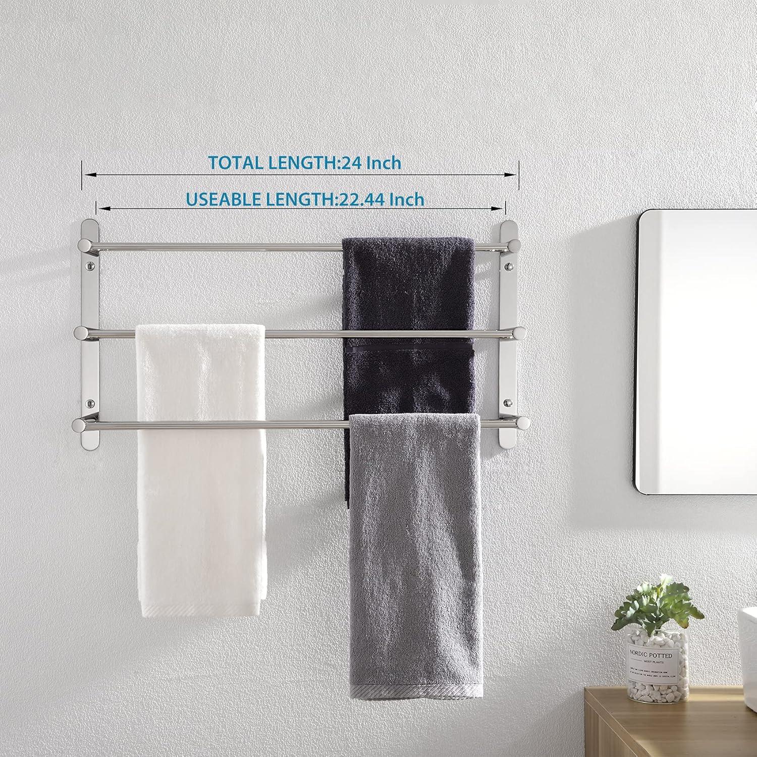 24" Bathroom Towel Bar Wall Mounted