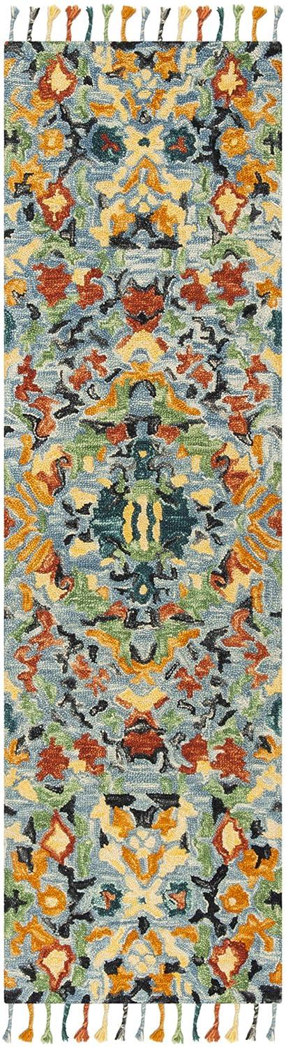 Blossom BLM452 Hand Tufted Runner Rug - Blue/Multi - 2'3"x6' - Safavieh.