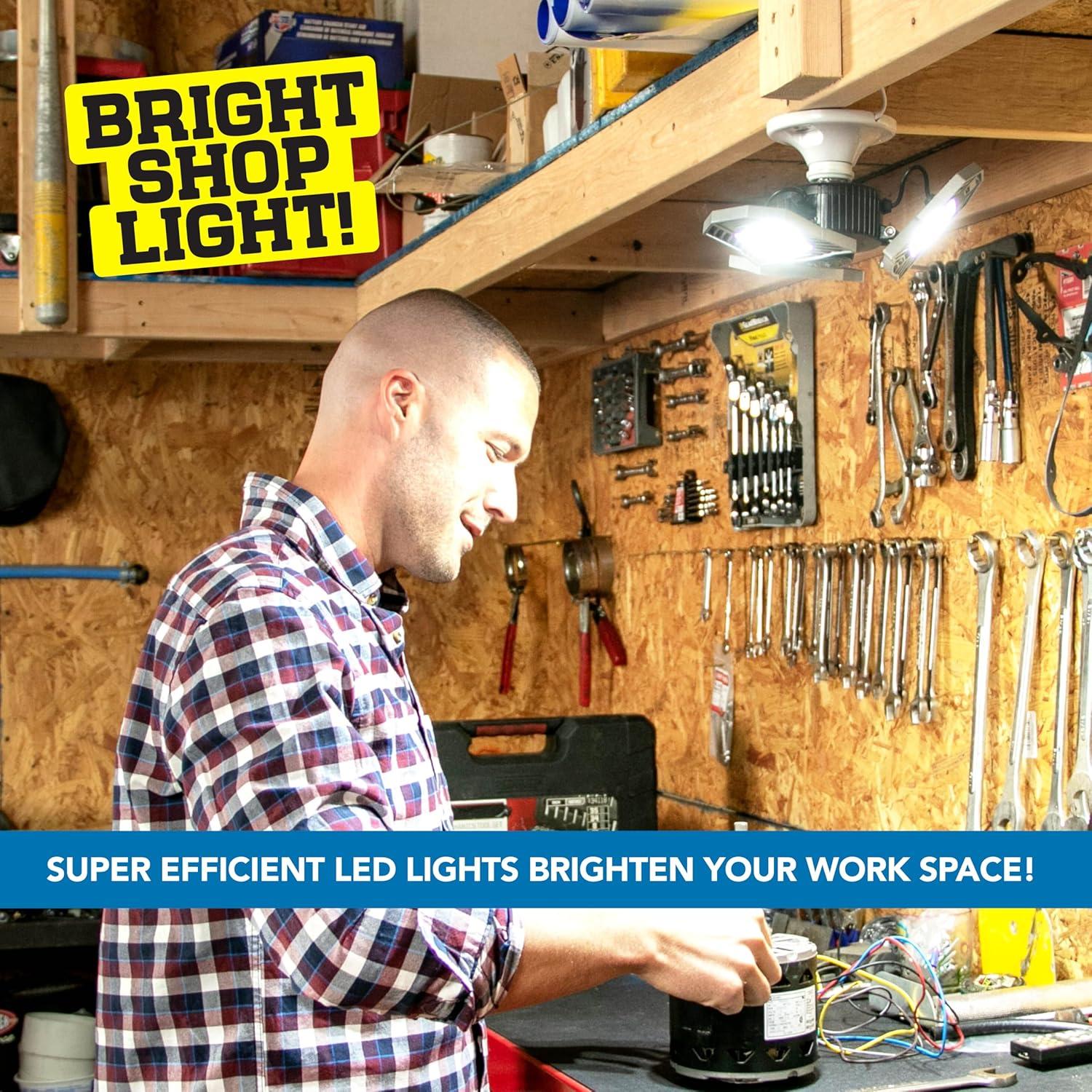 Bell + Howell Bell+Howell Triburst Multi-Directional 2000 Lumens Light, Screws Onto Any Standard Light Socket