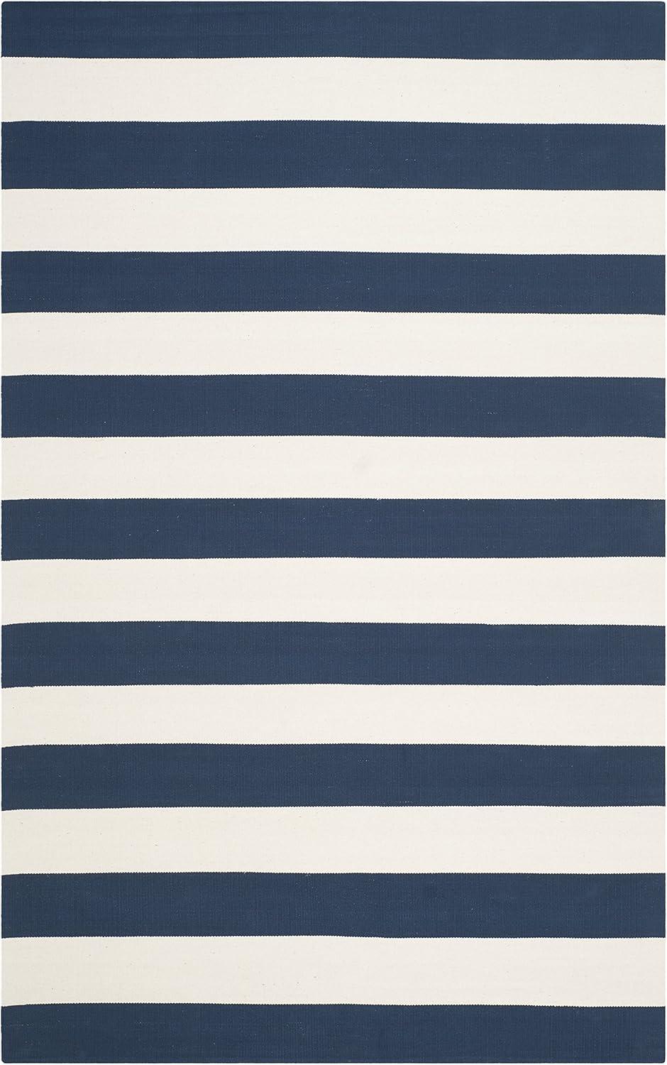 Montauk MTK712 Hand Woven Indoor Area Rug - Navy/Ivory - 5'x8' - Safavieh
