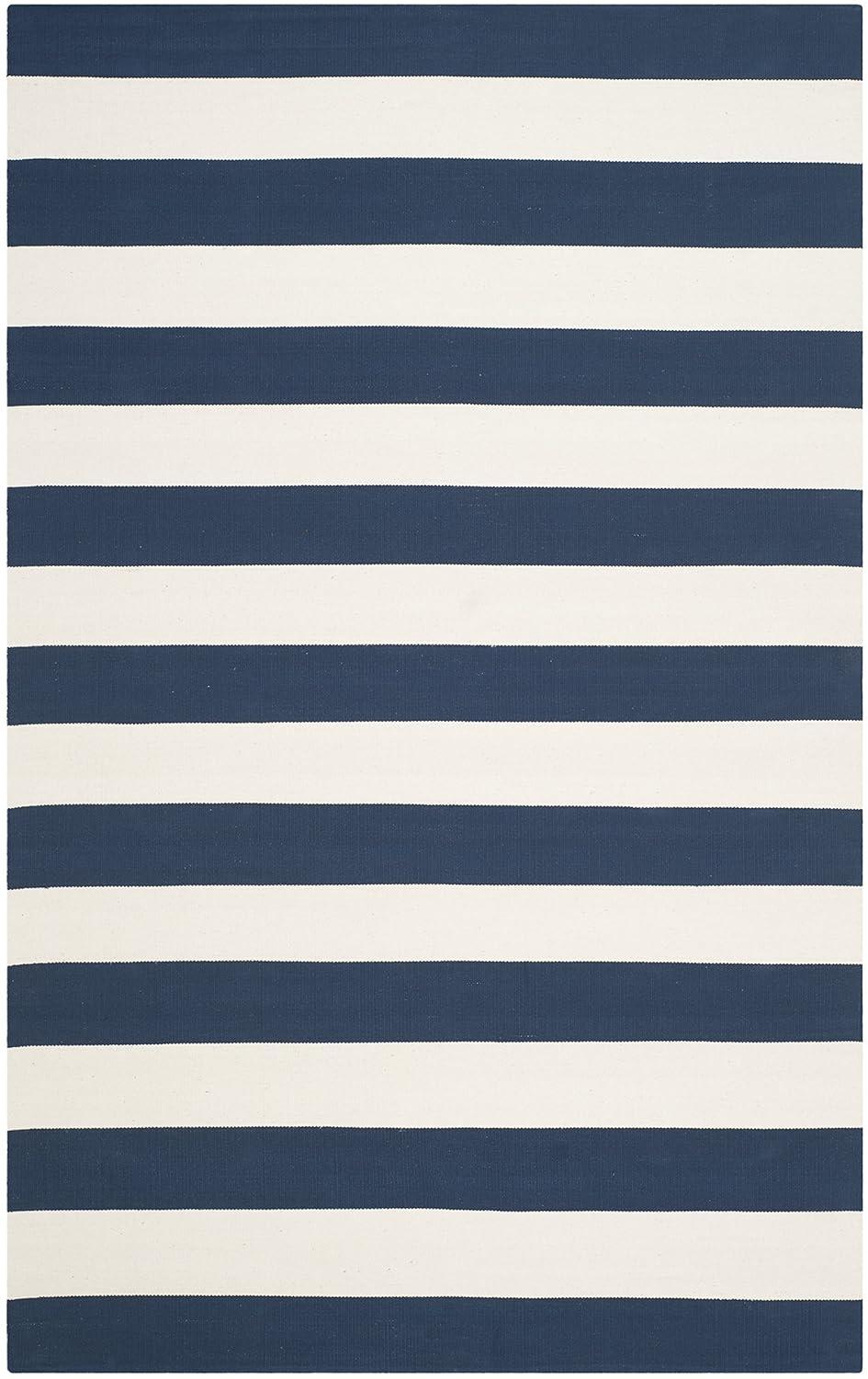 Montauk MTK712 Hand Woven Indoor Area Rug - Navy/Ivory - 5'x8' - Safavieh
