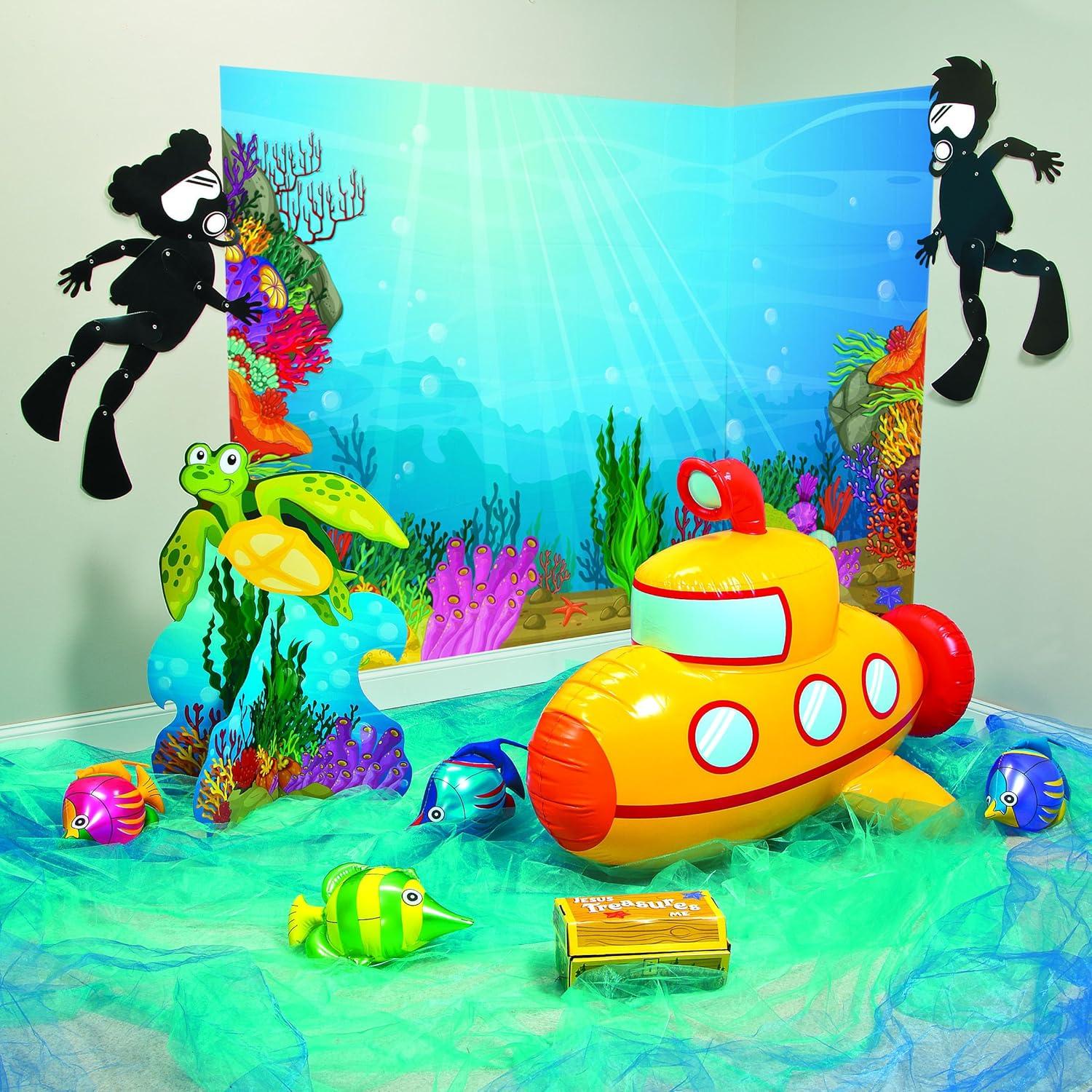 Vbs Under The Sea Backdrop Banner - Party Decor - 3 Pieces