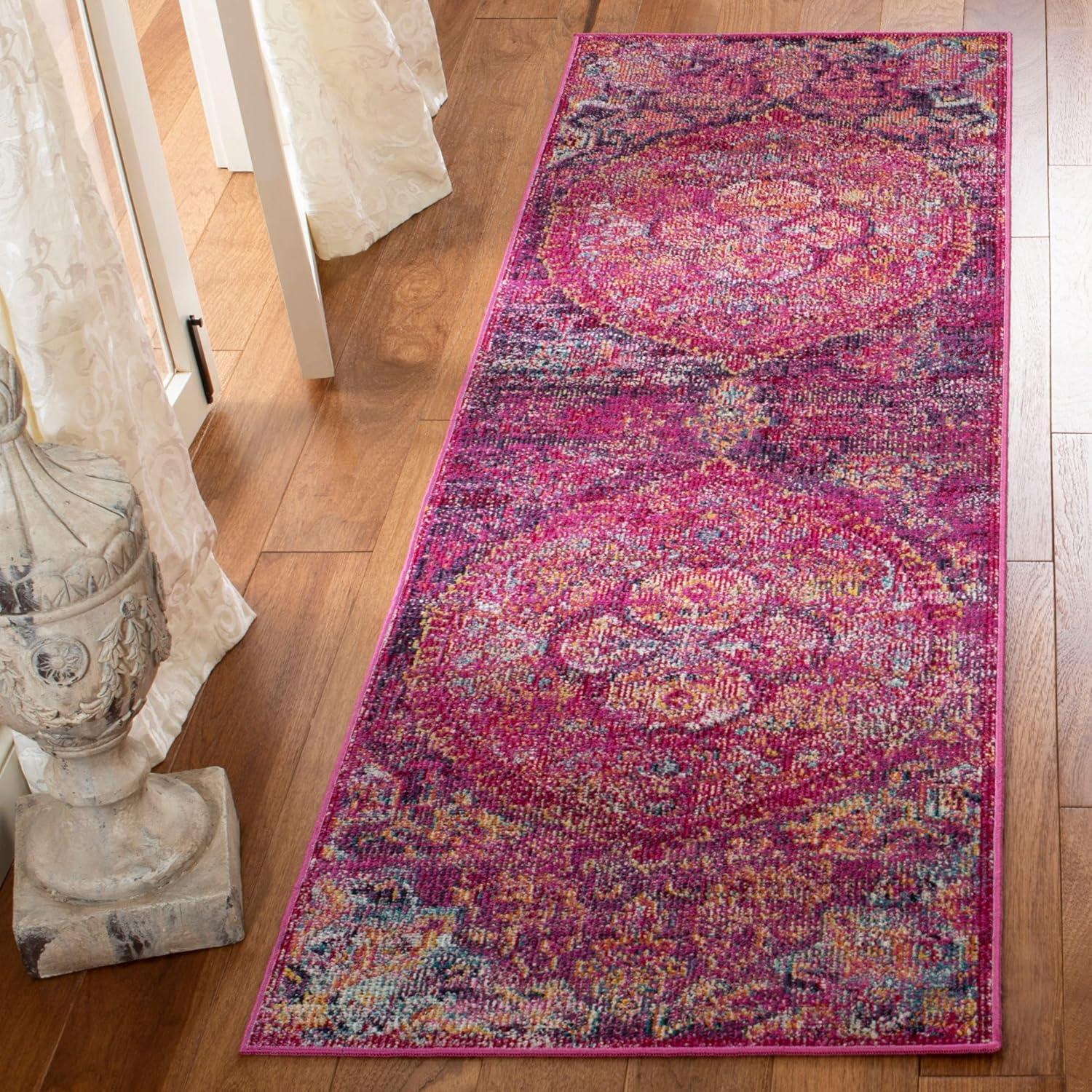 Crystal CRS512 Power Loomed Area Rug - Fuchsia/Purple - 5'x8' - Safavieh.