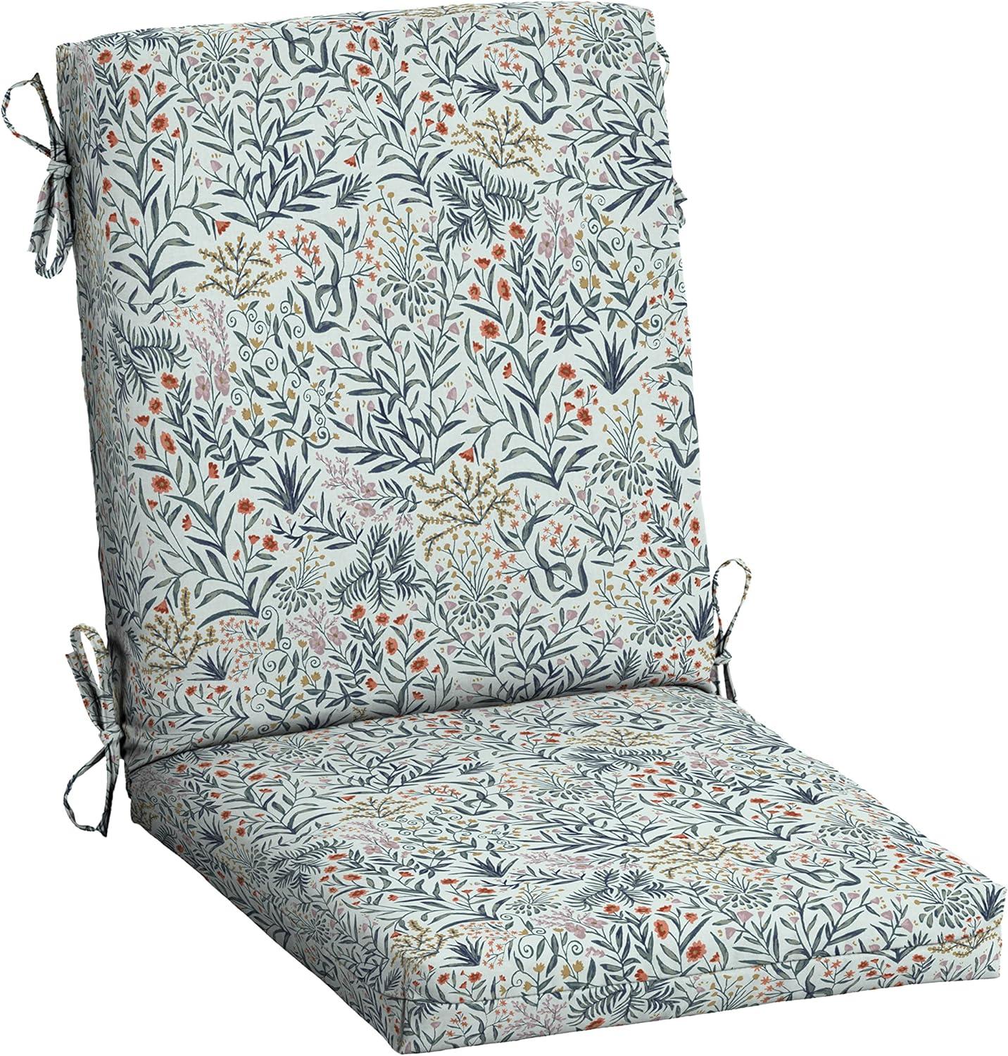 Arden Selections Outdoor Dining Chair Cushion 20 x 20, Pistachio Botanical