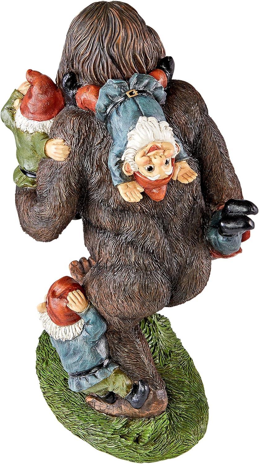 Schlepping the Garden Gnomes Bigfoot Statue