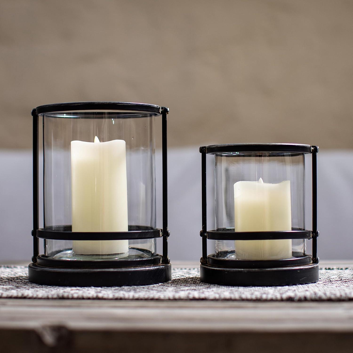 Stonebriar Flameless LED 3"x 4" off-White Real Wax Pillar Candle with Timer and Remote, 6 Pack