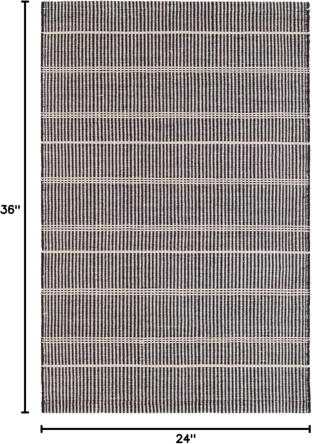 Samson Black Handwoven Indoor/Outdoor Rug