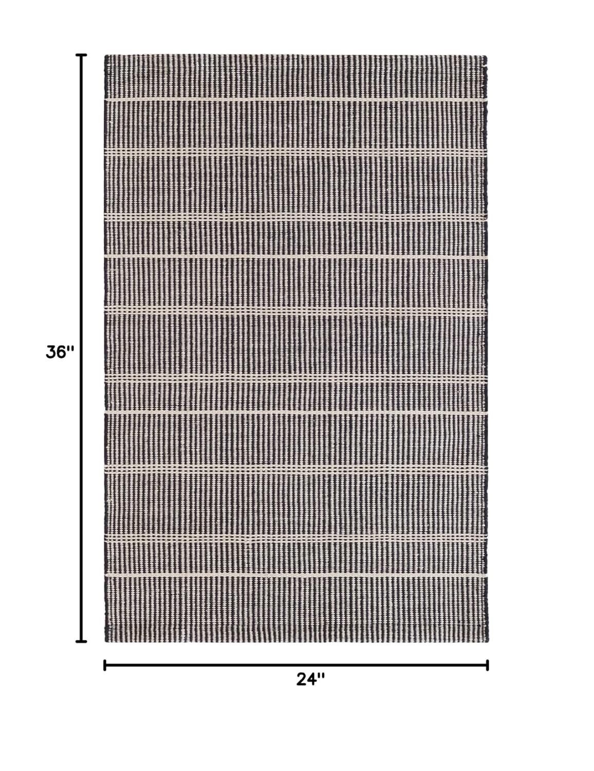 Samson Black Handwoven Indoor/Outdoor Rug