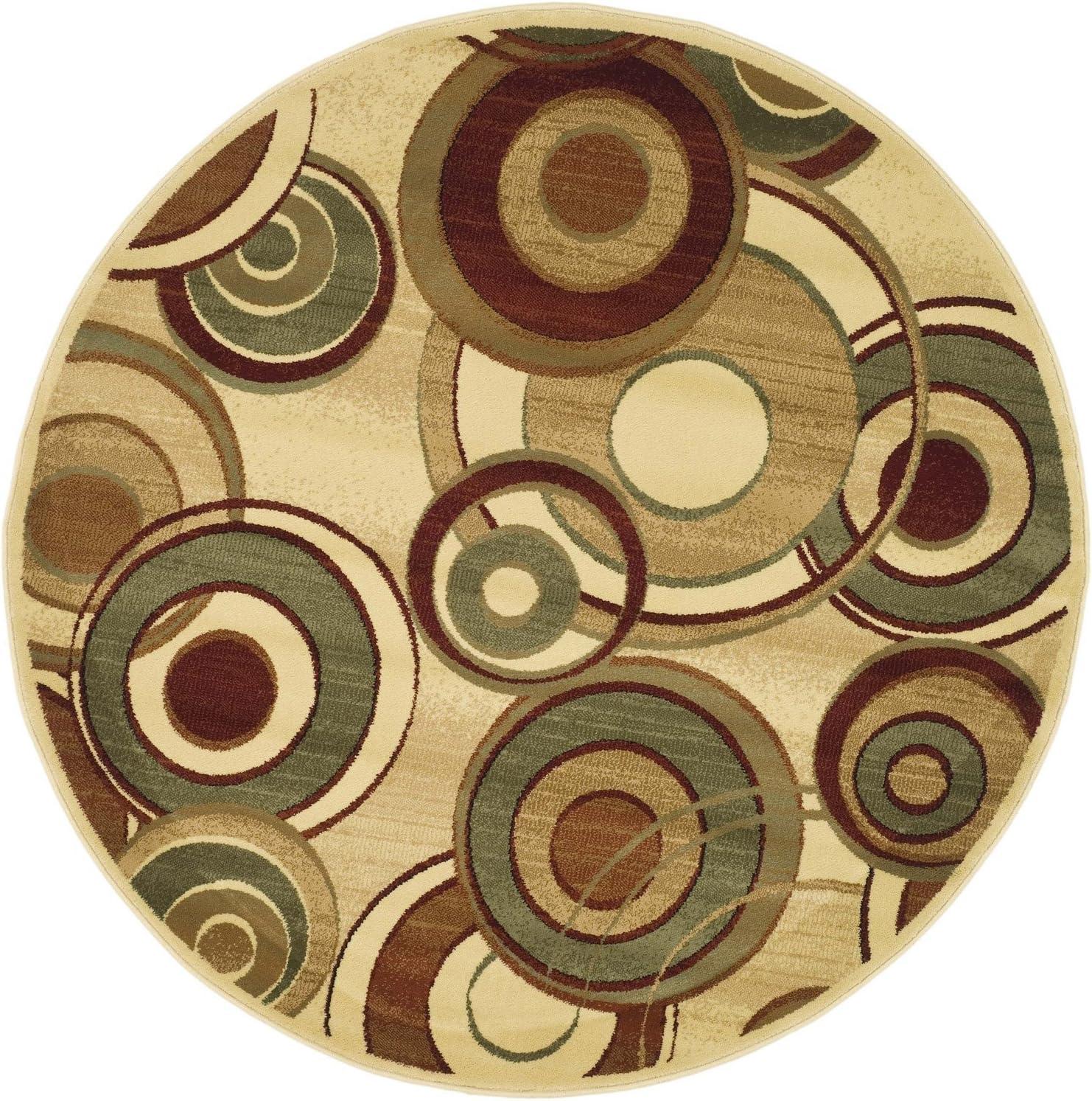 Lyndhurst LNH225 Power Loomed Area Rug - Ivory/Multi - 5'3"x7'6" - Safavieh.