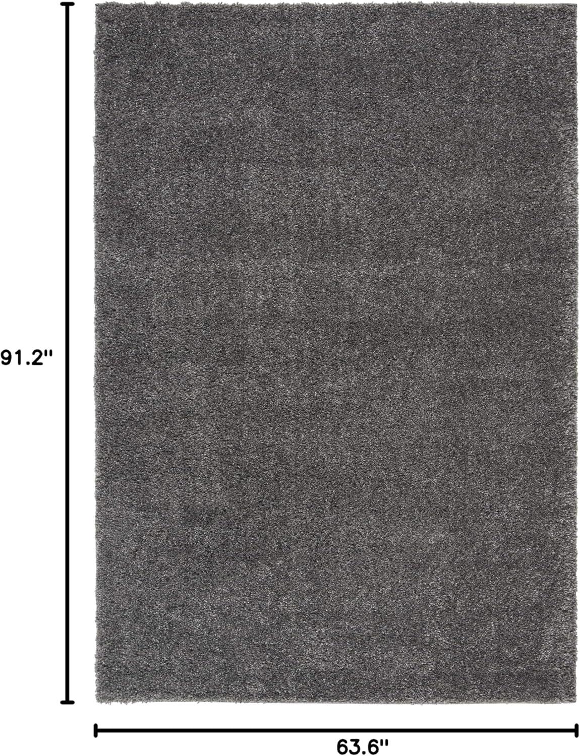 August Shag 900 AUG900 Power Loomed Indoor Area Rug - Grey - 5'3"x7'6" - Safavieh