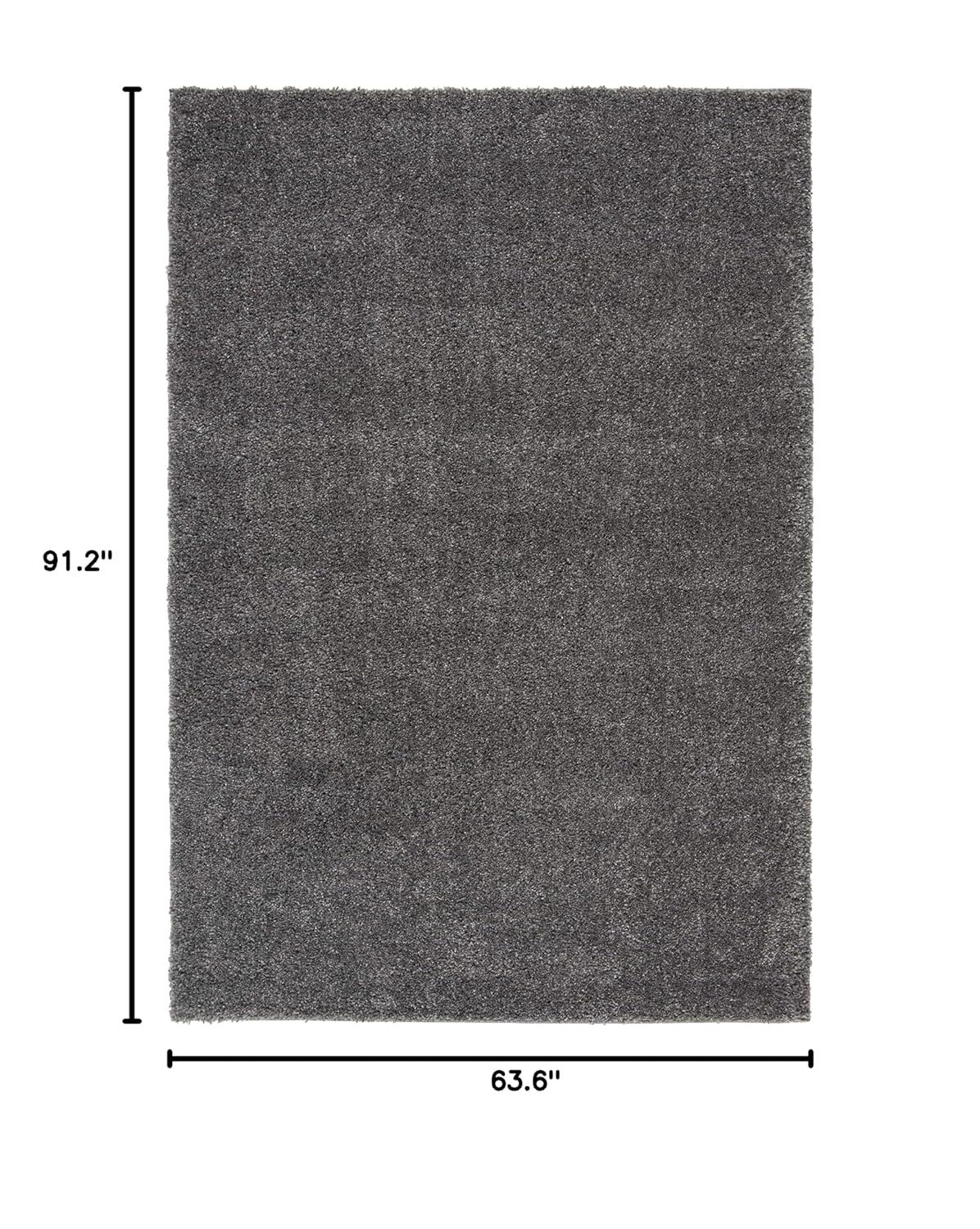 August Shag 900 AUG900 Power Loomed Indoor Area Rug - Grey - 5'3"x7'6" - Safavieh