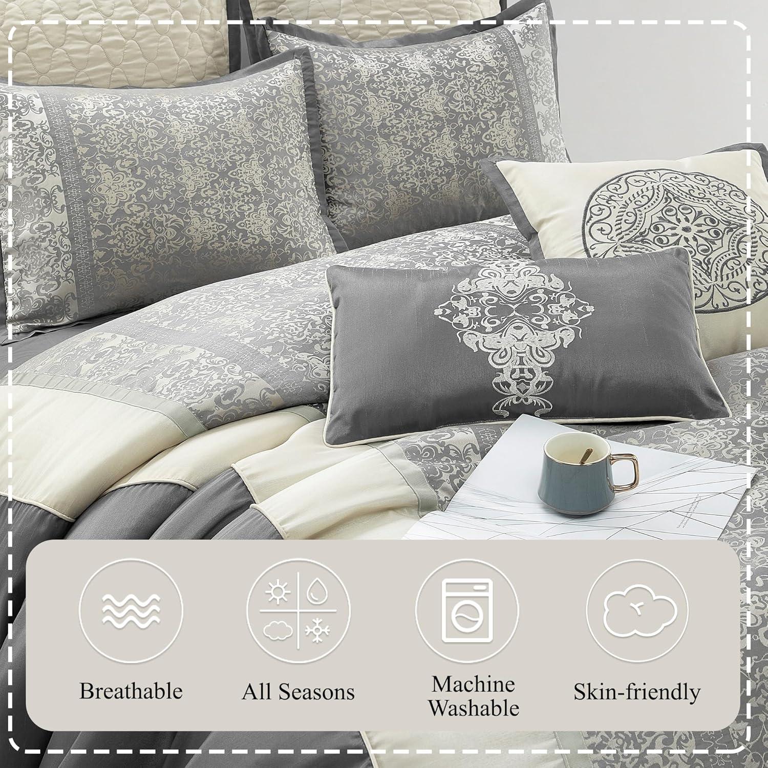 Nanshing America, Inc Arabesque 8 Piece Traditional Comforter Set