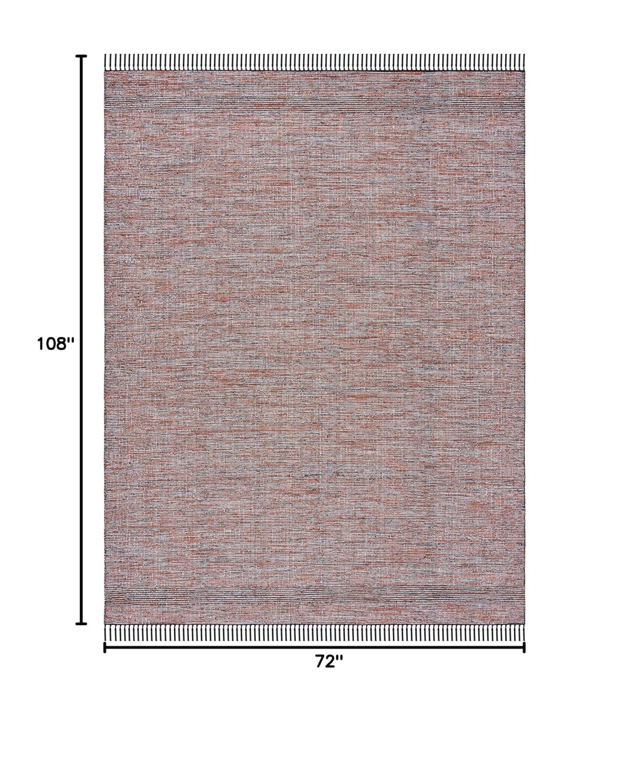 Montauk MTK620 Hand Woven Area Rug - Orange/Black - 6'x9' - Safavieh.