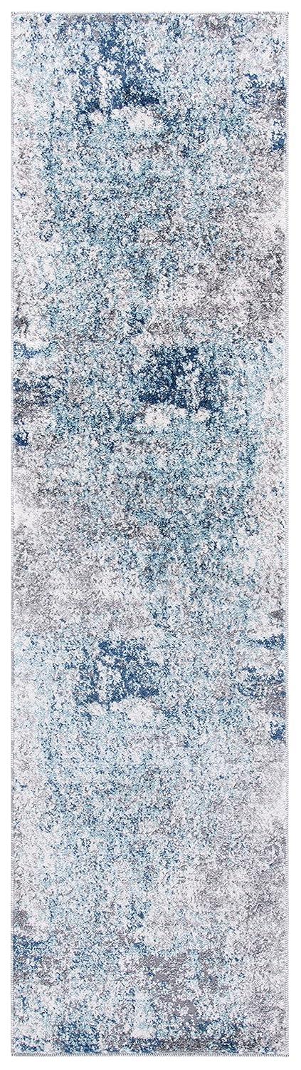 Aston ASN705 Power Loomed Indoor Runner Rug - Light Blue/Grey - 2'x8' - Safavieh