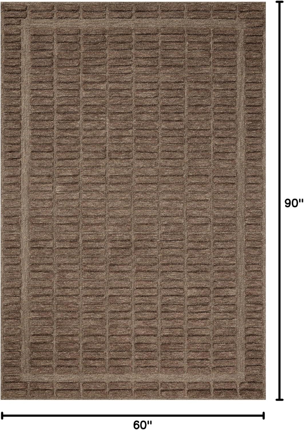 Bradley I Hand-Tufted Wool Rug by Chris Loves Julia x Loloi - Brown / 5' x 7'6"