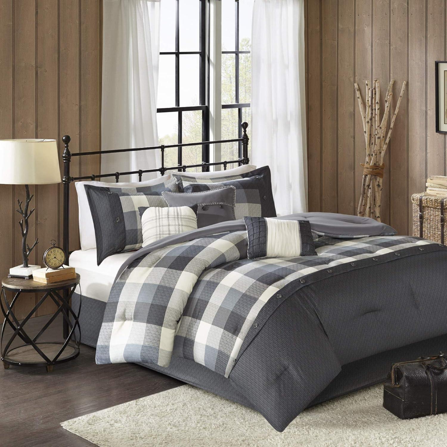 Ridge 7 Piece Herringbone Comforter Set