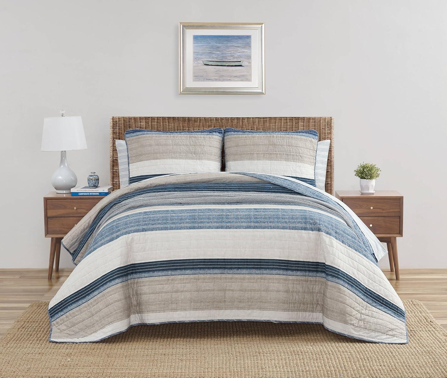 Nautica Ridgeport Cotton Reversible Quilt Set