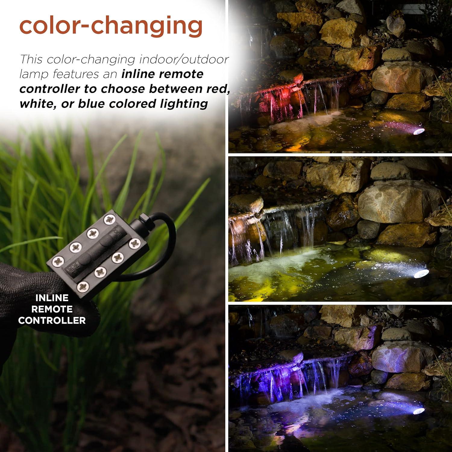 144ct LED Submersible Lights with Inline Controller - Alpine Corporation: Pond & Pool Lighting