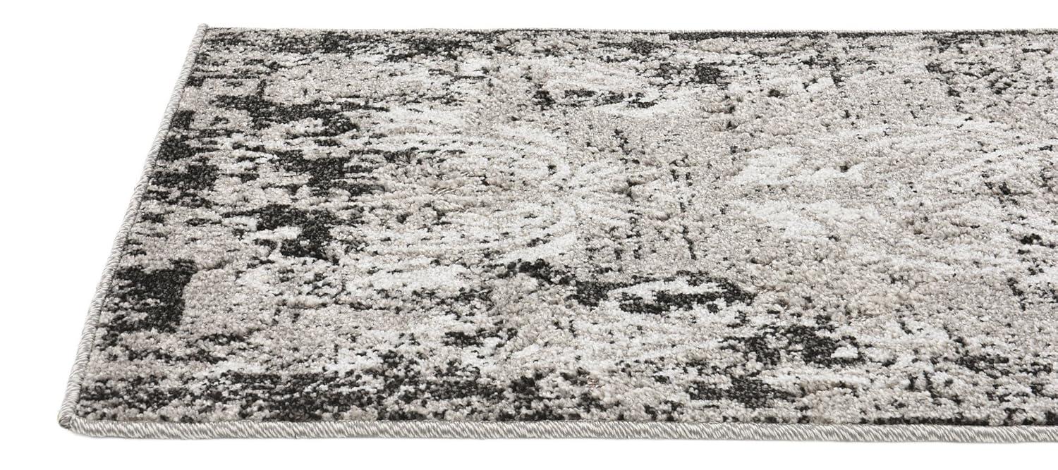 Unique Loom 2' 0 x 6' 1 Runner Light Gray Outdoor Botanical Manchester Area Rug