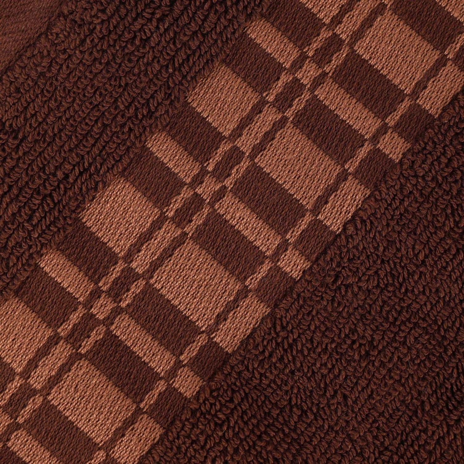 Superior Larissa 8-Piece Cotton Embroidered Towel Set, Chocolate