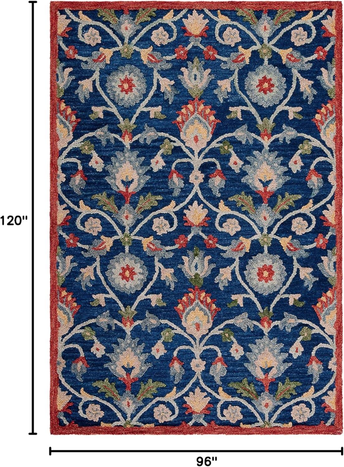 Blossom BLM562 Hand Tufted Area Rug - Red/Ivory - 8'x10' - Safavieh.