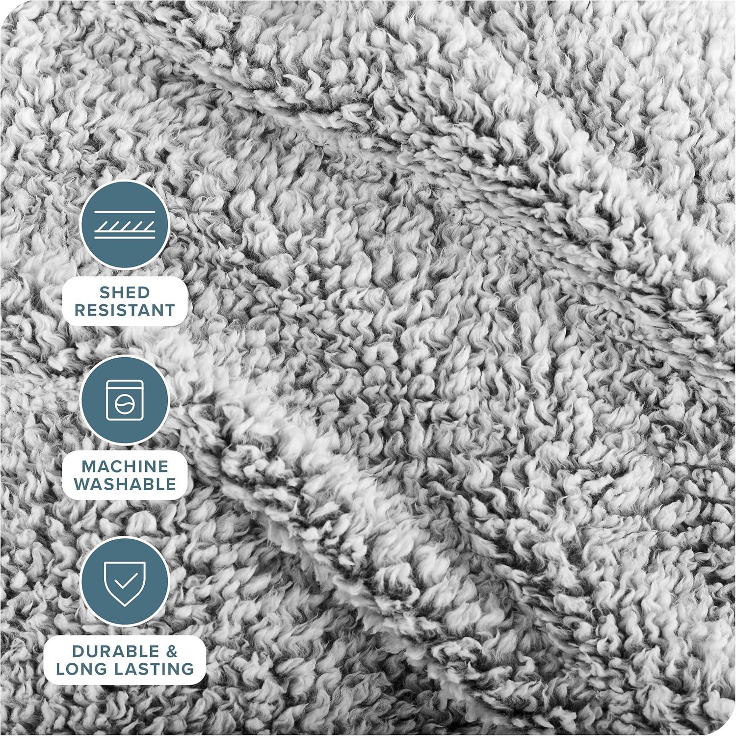 Bare Home Cozy Faux Shearling Blanket
