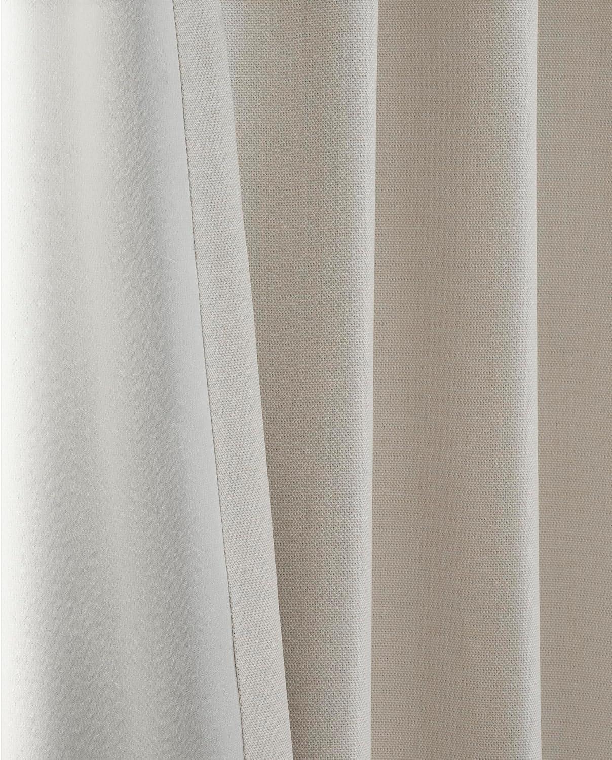 Birch Faux Linen Room Darkening Curtain (1 Panel), Birch, 50W X 96L