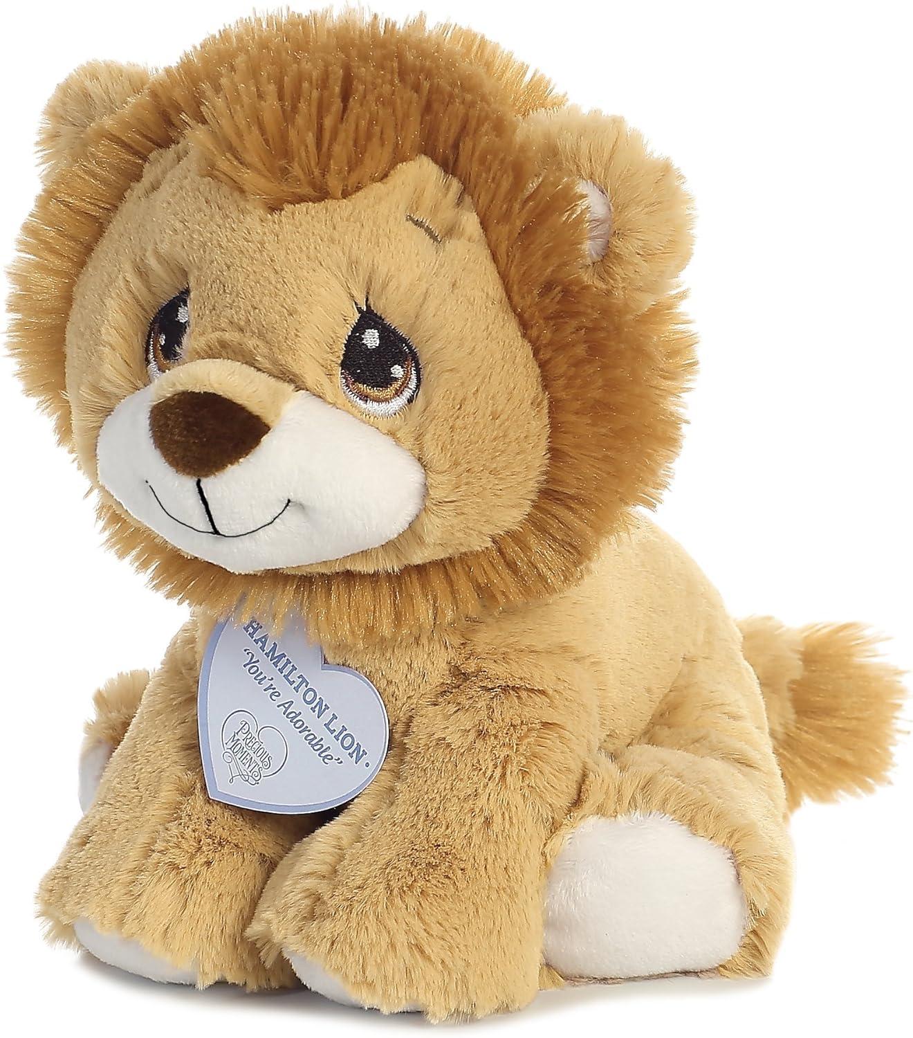 Aurora Small Hamilton Lion Precious Moments Inspirational Stuffed Animal Brown 6.5"