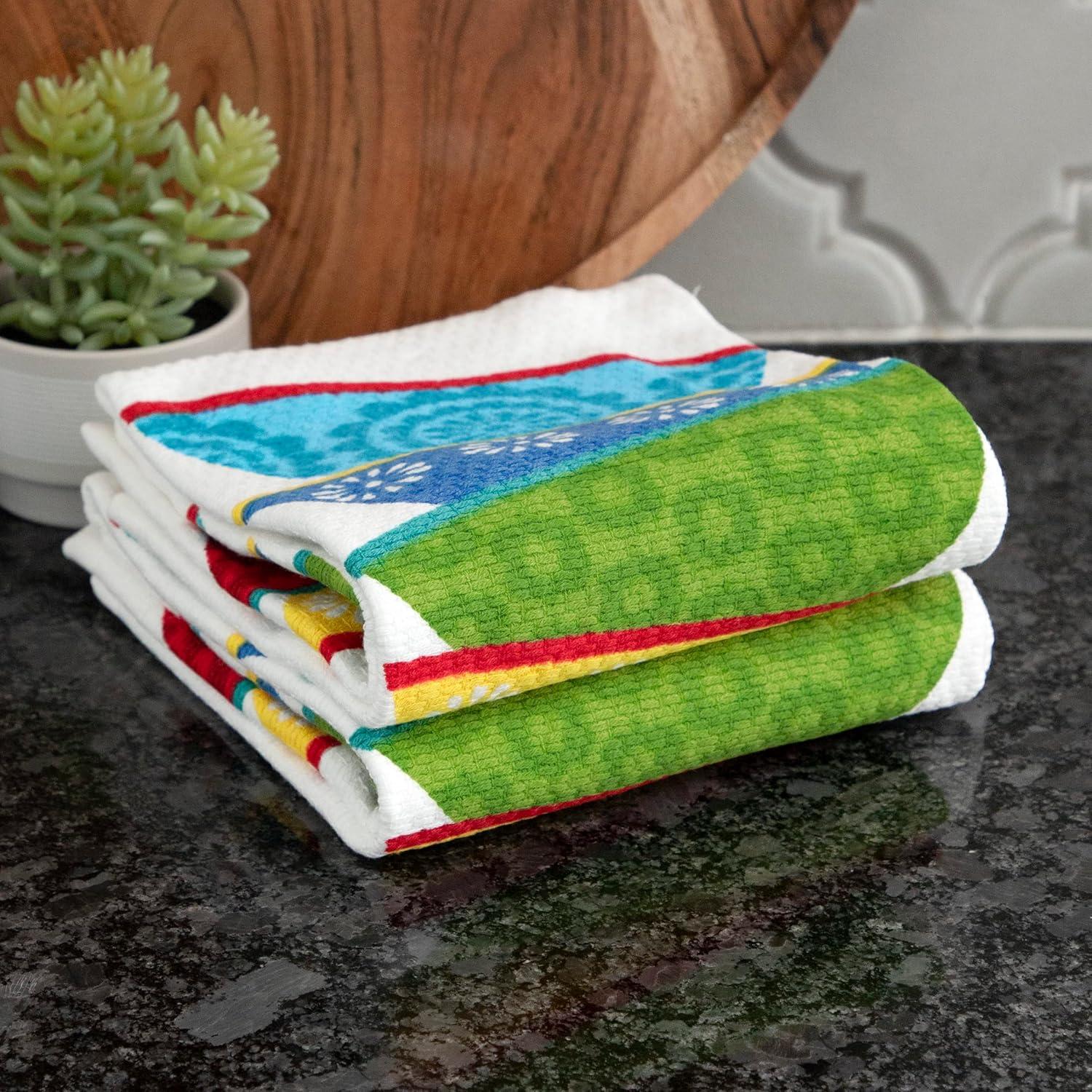 T-fal Dish Stack Print Dual Kitchen Dishcloth