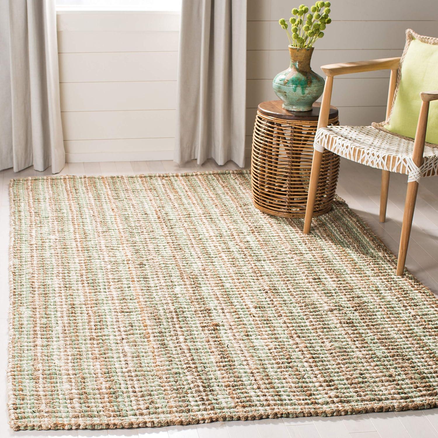 Natural Ivory Handwoven Wool 3' x 5' Area Rug