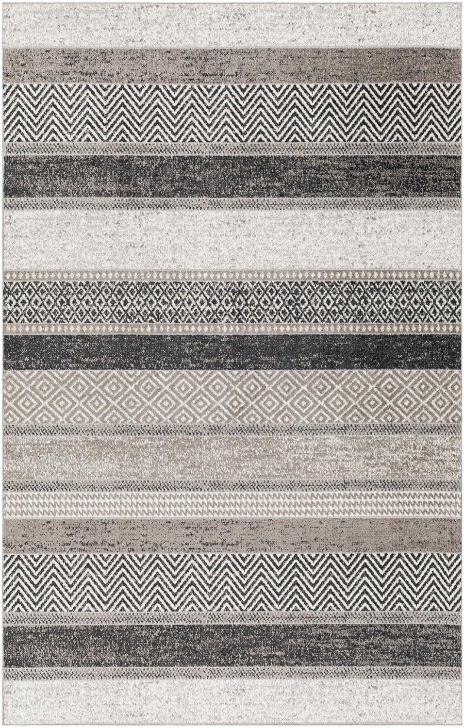 Mark & Day Sandborn Washable Woven Indoor Area Rugs Medium Gray