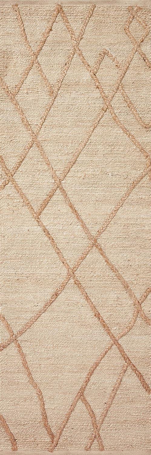 Loloi II Bodhi Collection BOD-01 Ivory / Natural, Geometric Area Rug 3'-6" x 5'-6"