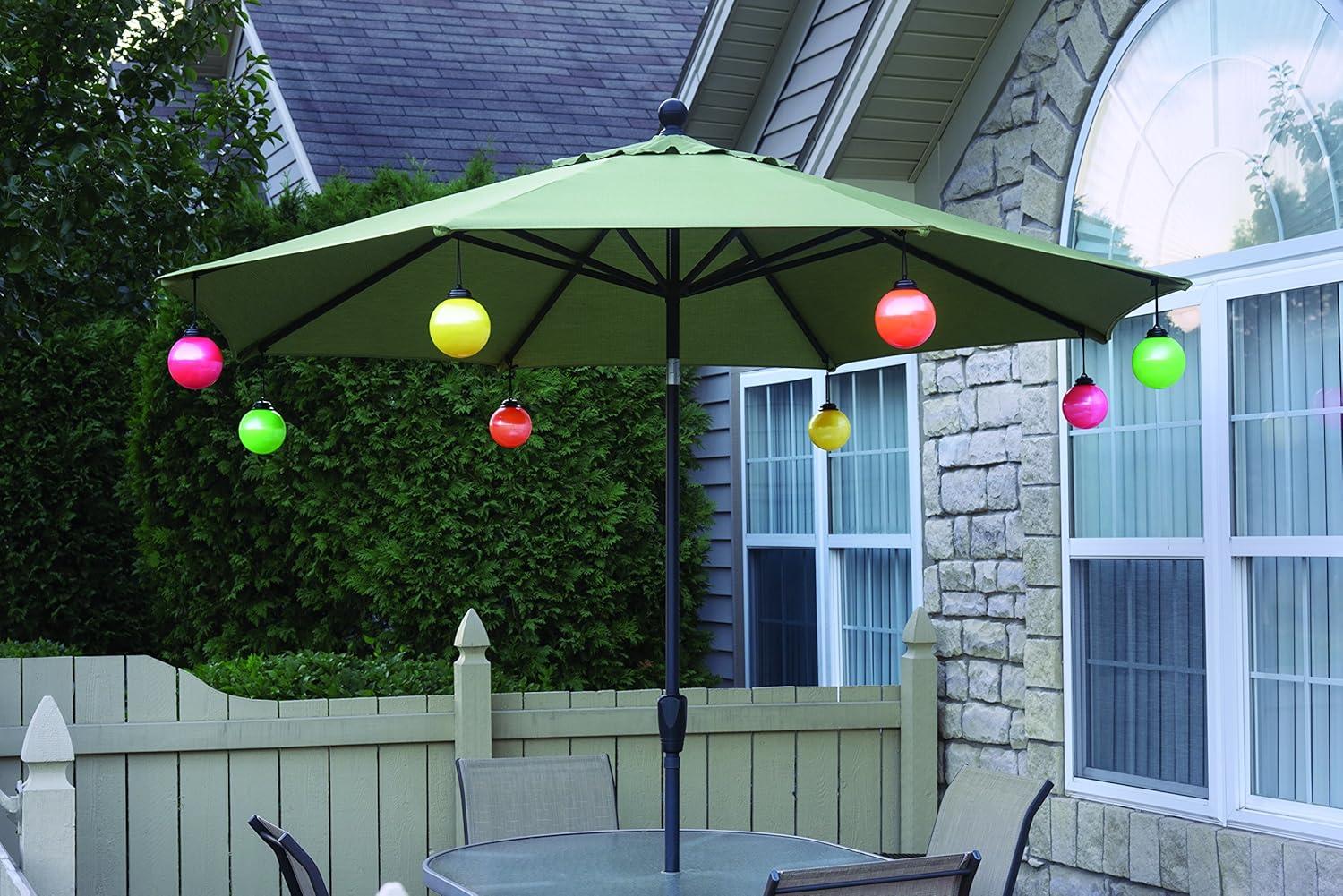 5'' Orange Outdoor Battery-Powered Globe Pendant Light