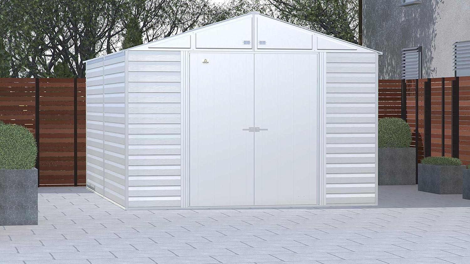 10 ft. W x 14 ft. D Steel Horizontal Storage Shed