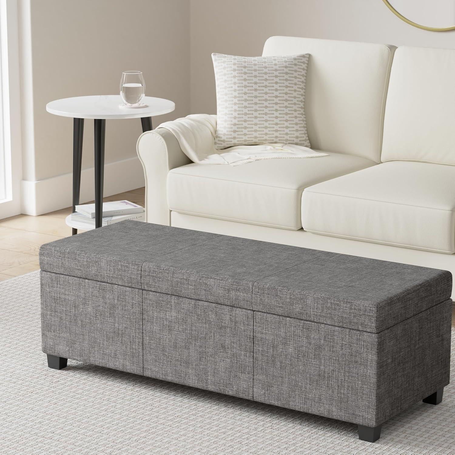 Simpli Home Avalon Storage Ottoman Bench