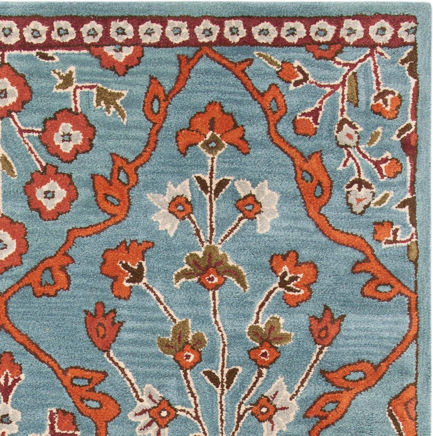 Wyndham WYD206 Power Loomed Area Rug - Blue/Rust - 8'9"x12' - Safavieh.
