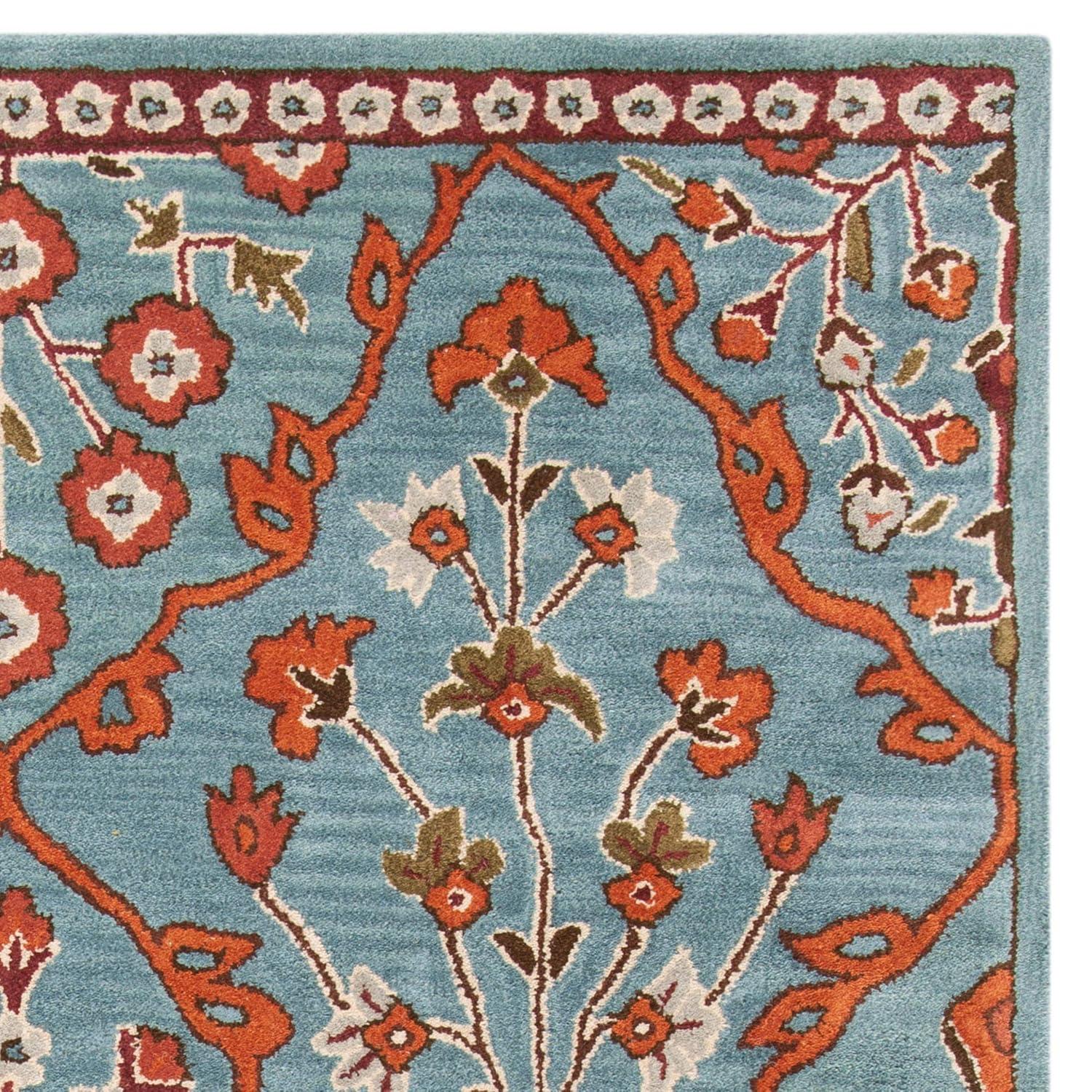 Wyndham WYD206 Power Loomed Area Rug - Blue/Rust - 8'9"x12' - Safavieh.