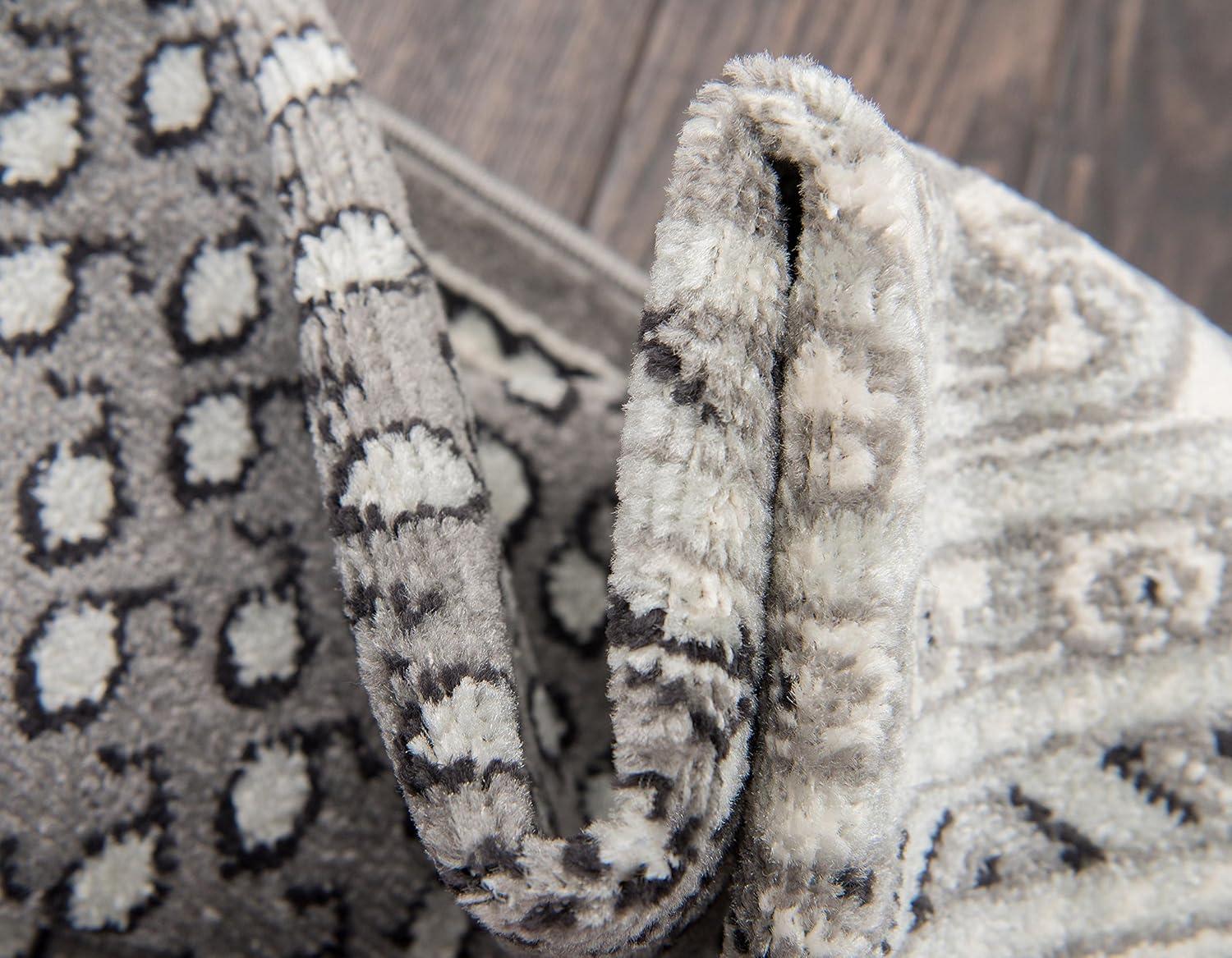 Unique Loom Williamsburg Collection Area Rug - Allover (7' 10" x 10' Rectangle Gray/Black)