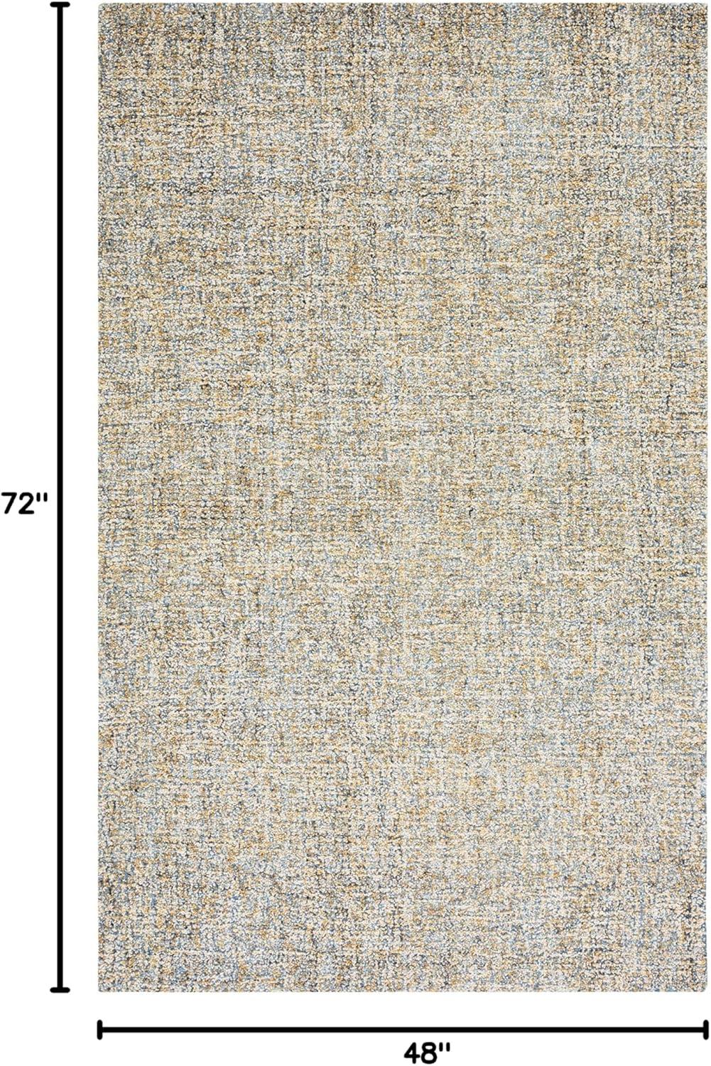 SAFAVIEH Abstract Waverly Distressed Area Rug, Blue/Gold, 4' x 6'