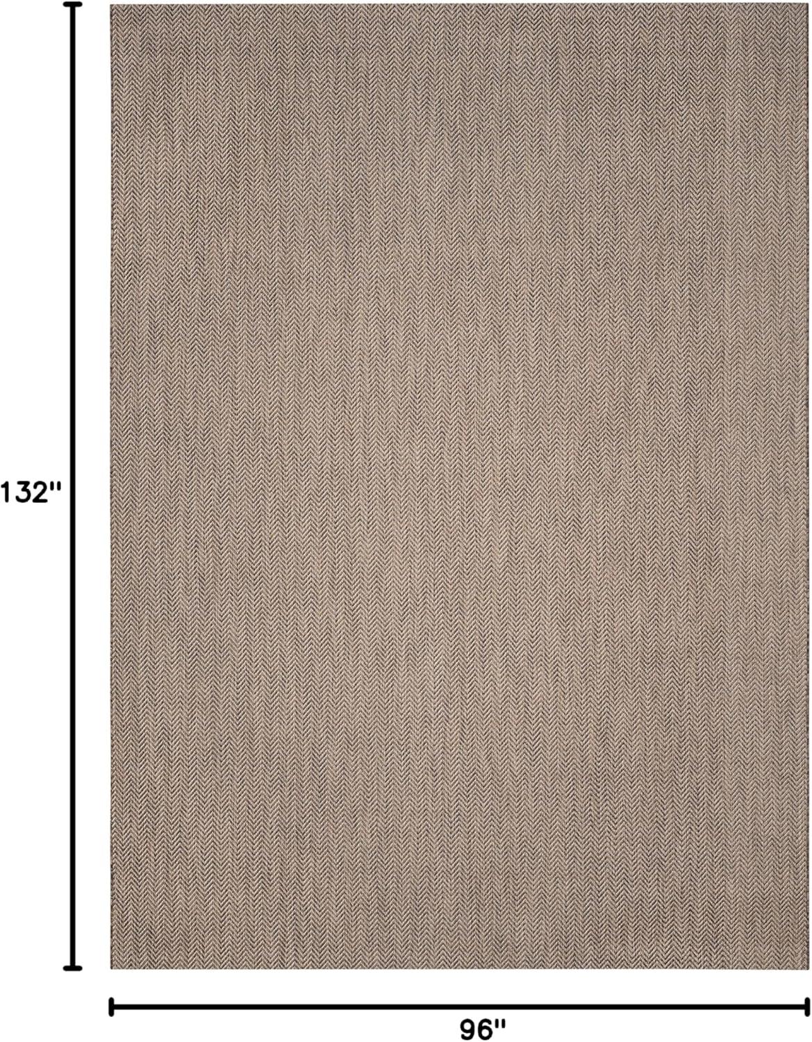 Courtyard CY8022 Power Loomed Indoor and Outdoor Area Rug - Brown/Beige - 8'x11' - Safavieh