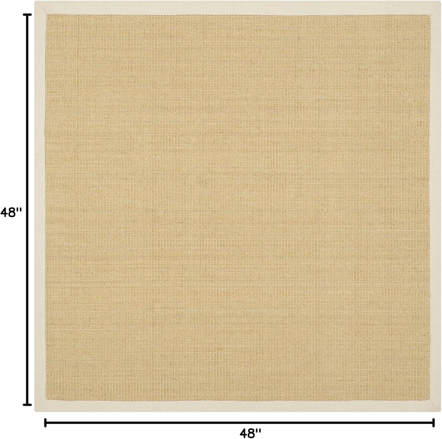Natural Fiber NF441 Power Loomed Indoor Area Rug - Maize/Wheat - 4'x4' - Safavieh.