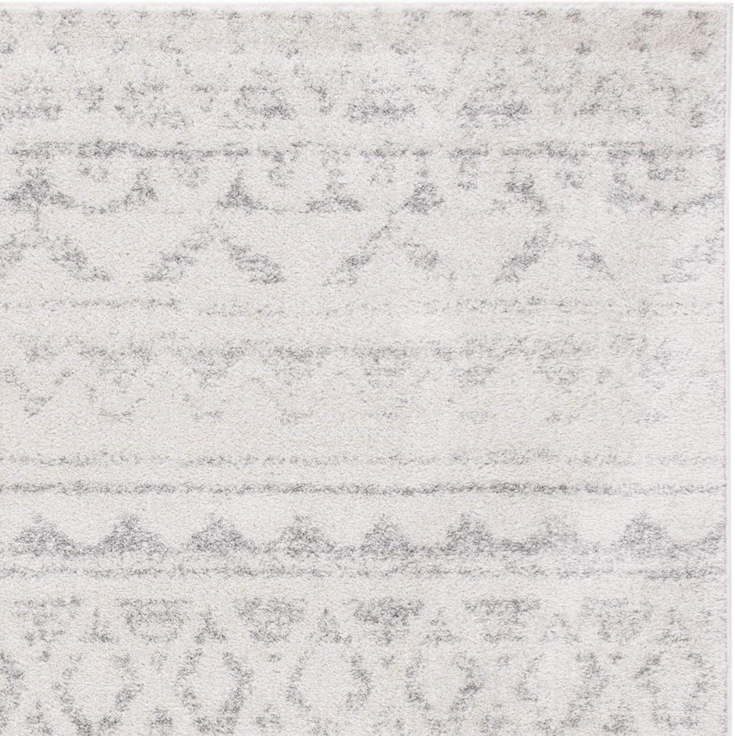 Adirondack ADR119 Machine Made Indoor Area Rug - Ivory/Silver - 6'x6' - Safavieh