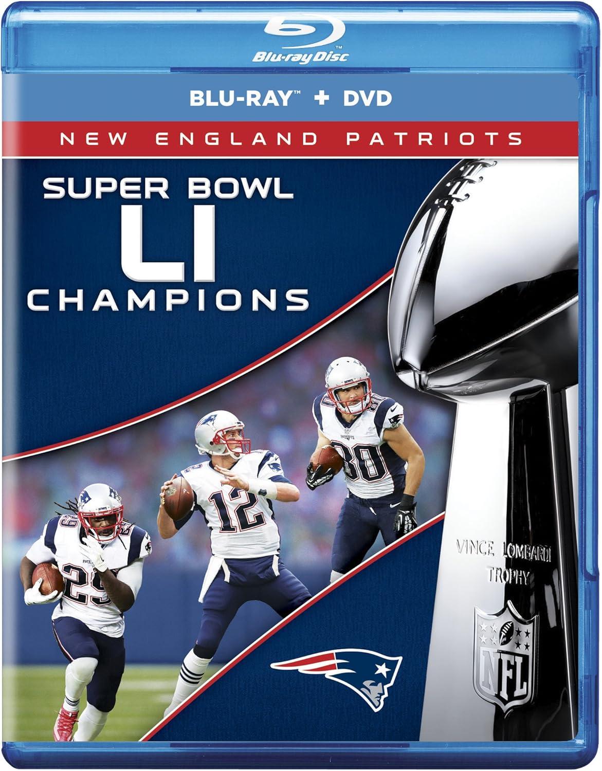 New England Patriots Super Bowl LI Champions Blu-ray DVD Combo Pack