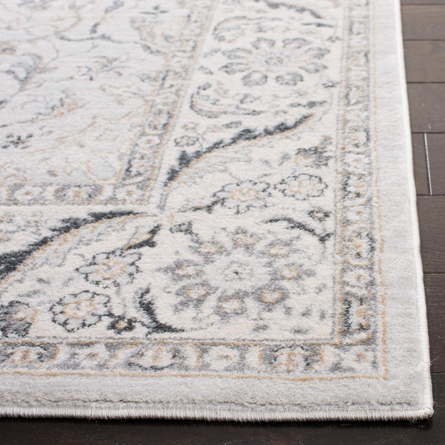 Isabella ISA912 Power Loomed Accent Rug - Light Grey/Cream - 2'2"x5' - Safavieh.