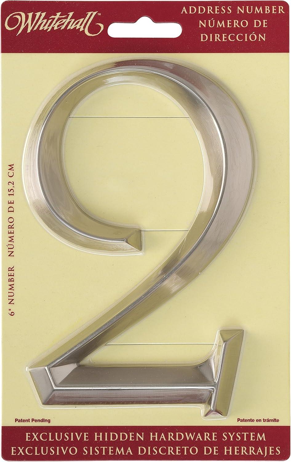 Whitehall Products 6 in. Surface Mount House Number