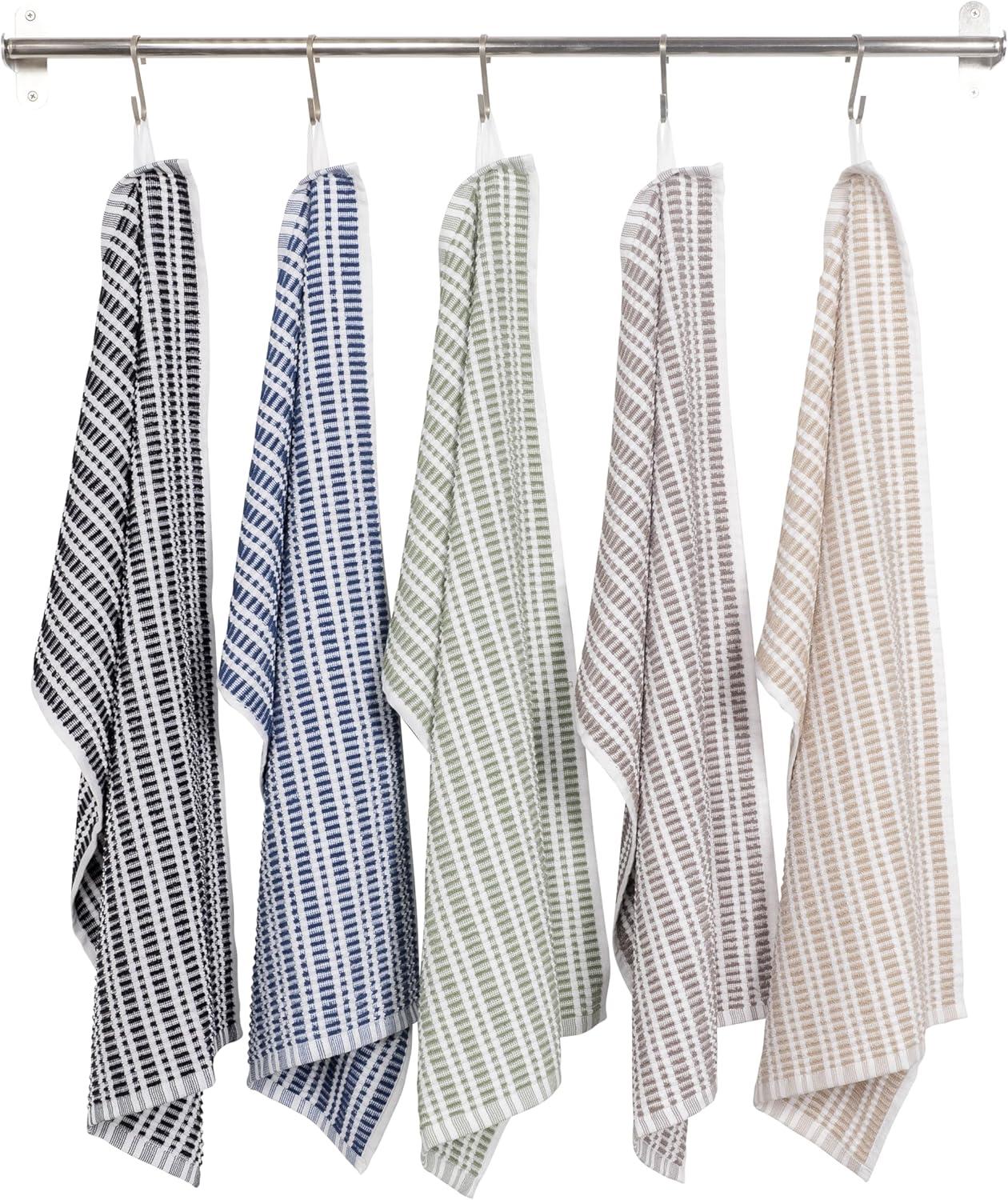 Set Of 6 Ripple Terry Kitchen Towel - 16" x  28"