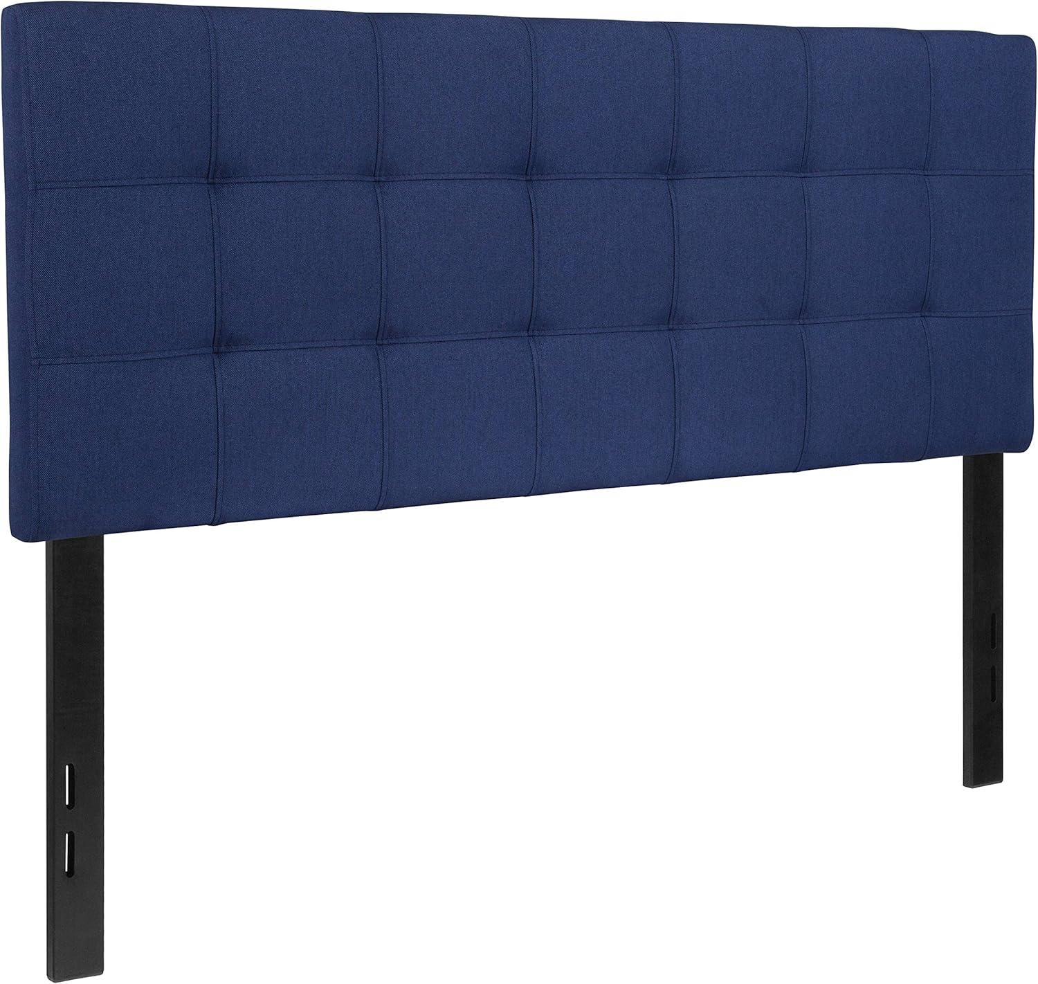 Flash Furniture Bedford Tufted Upholstered Full Size Headboard in Navy Fabric