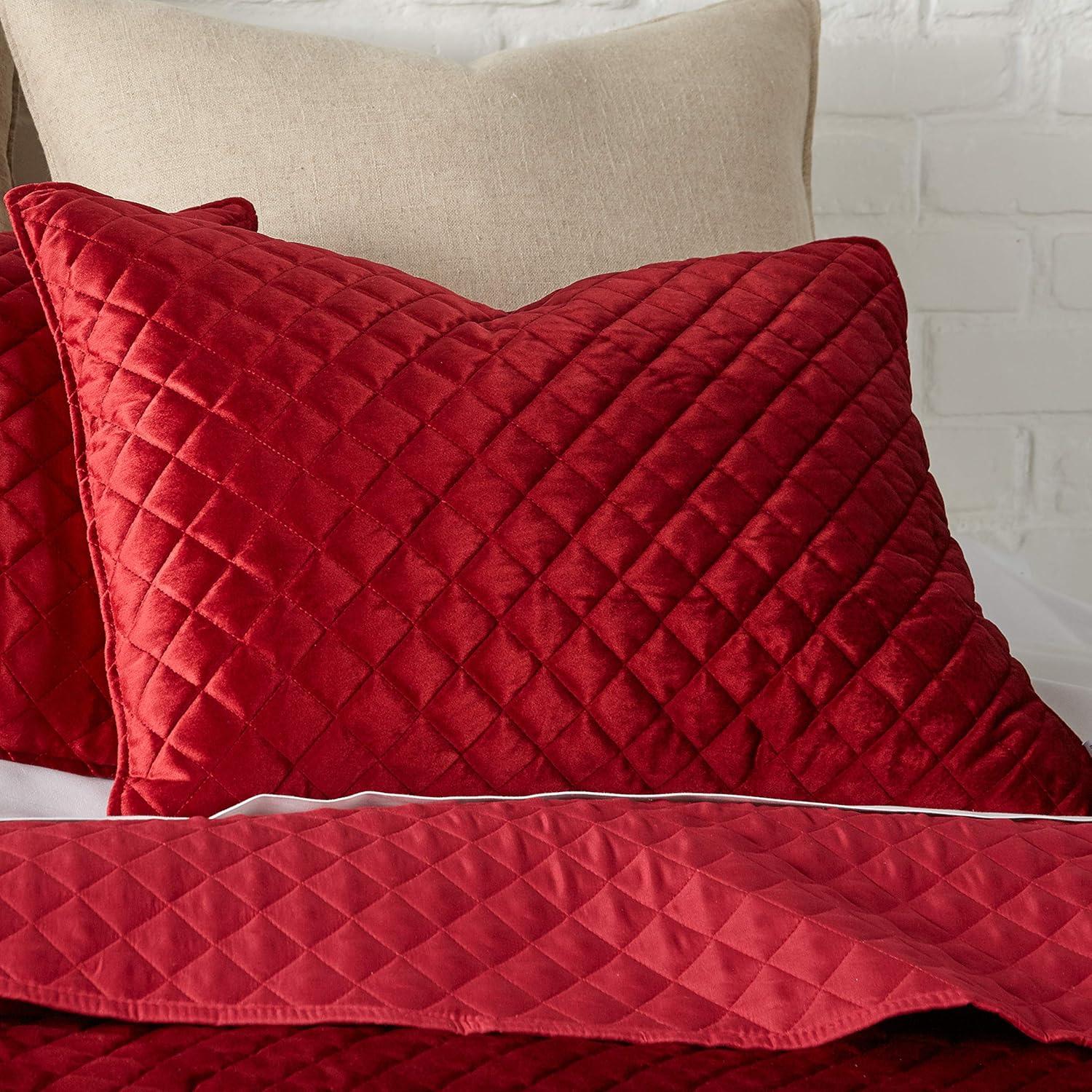 Red Velvet Euro Sham set of 2