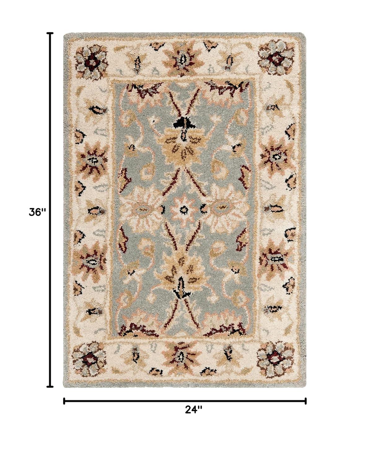 Antiquity AT249 Hand Tufted Accent Rug - Light Blue/Ivory - 2'x3' - Safavieh.